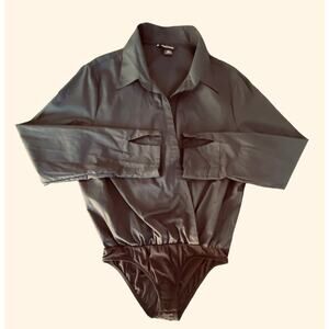 Moda Black Wrap Bodysuit SZ L C100063